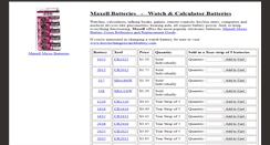 Desktop Screenshot of maxellwatchbatteries.com